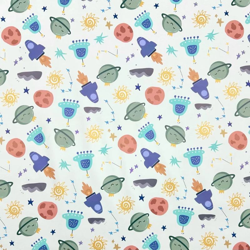 Space Adventure Raincoat Fabric