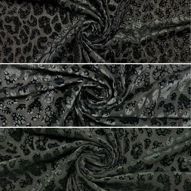 Sparkle Cheetah Burnout Velvet Fabric
