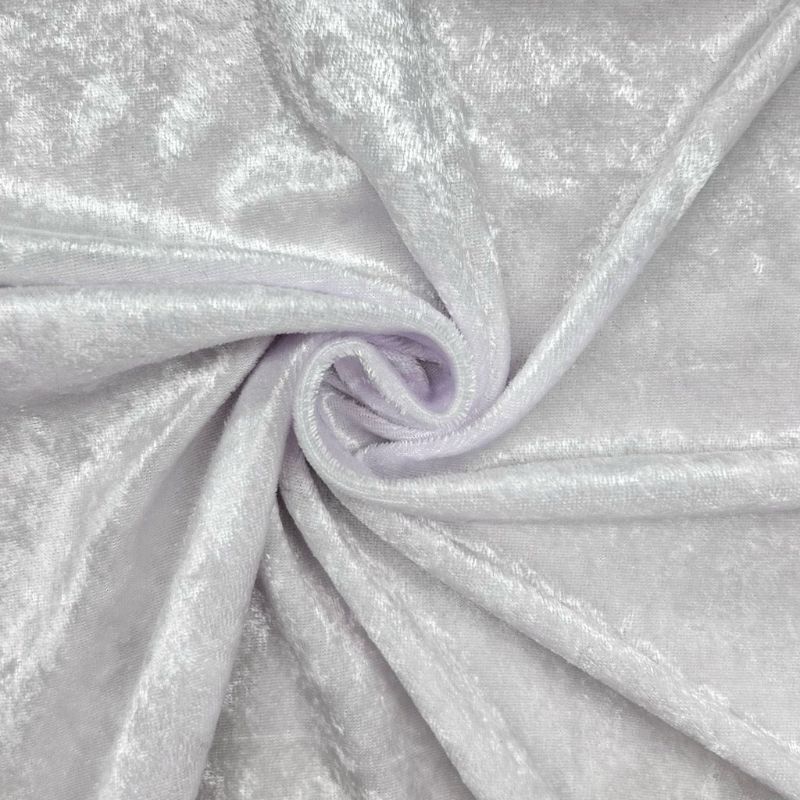 Special Offer White Crushed Velvet Fabric