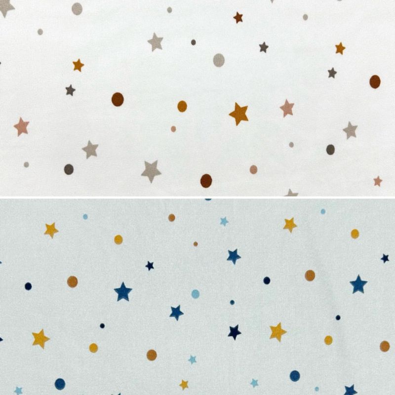 Stars and Dots Flannel Jersey Fabric