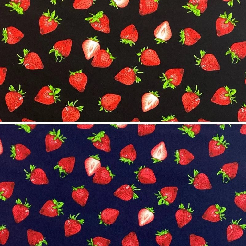 Strawberry Rose & Hubble Cotton Poplin Fabric