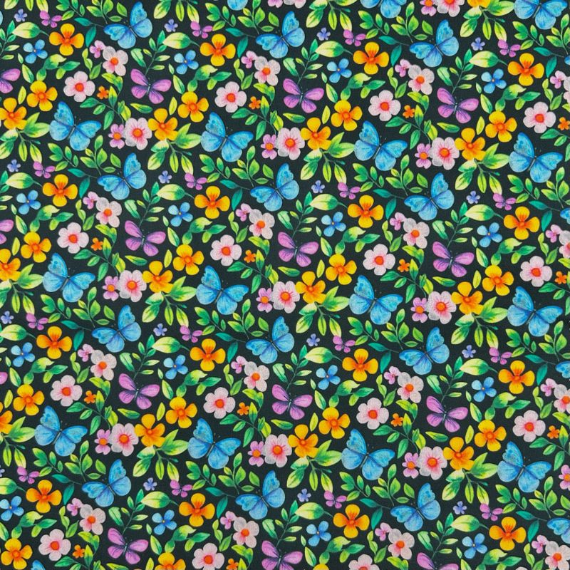 Summer Flutter Cotton Sateen Fabric