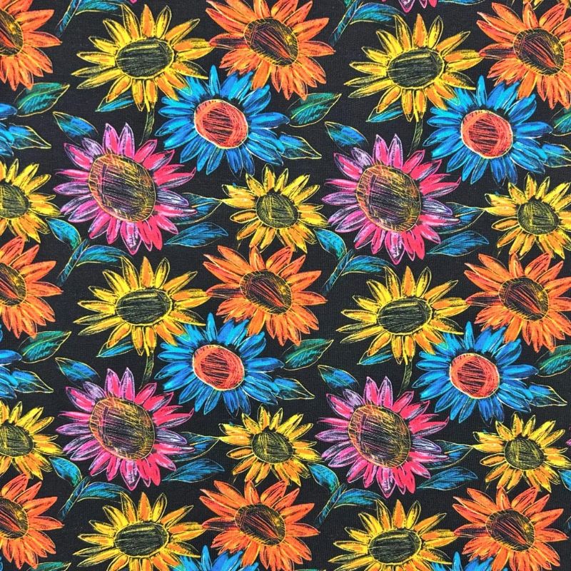 Sunflower Shine French Terry Fabric