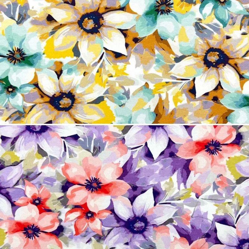 Sunny Petals Cotton Jersey Fabric