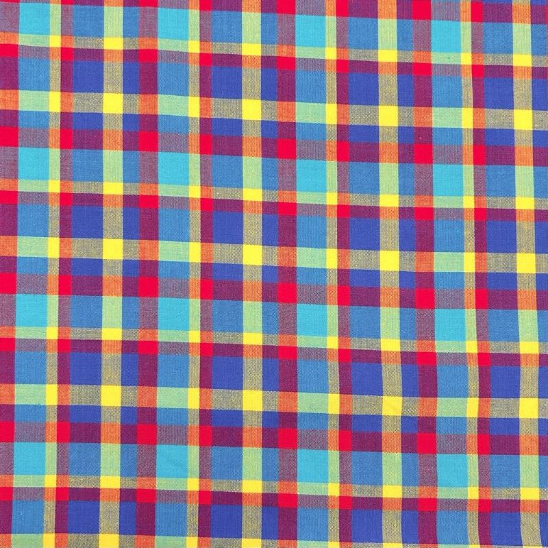 Sunset Madras Check Cotton Fabric