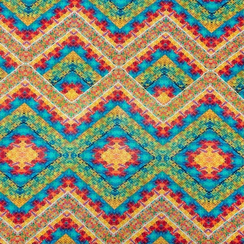 Teal Tango Faux Silk Fabric