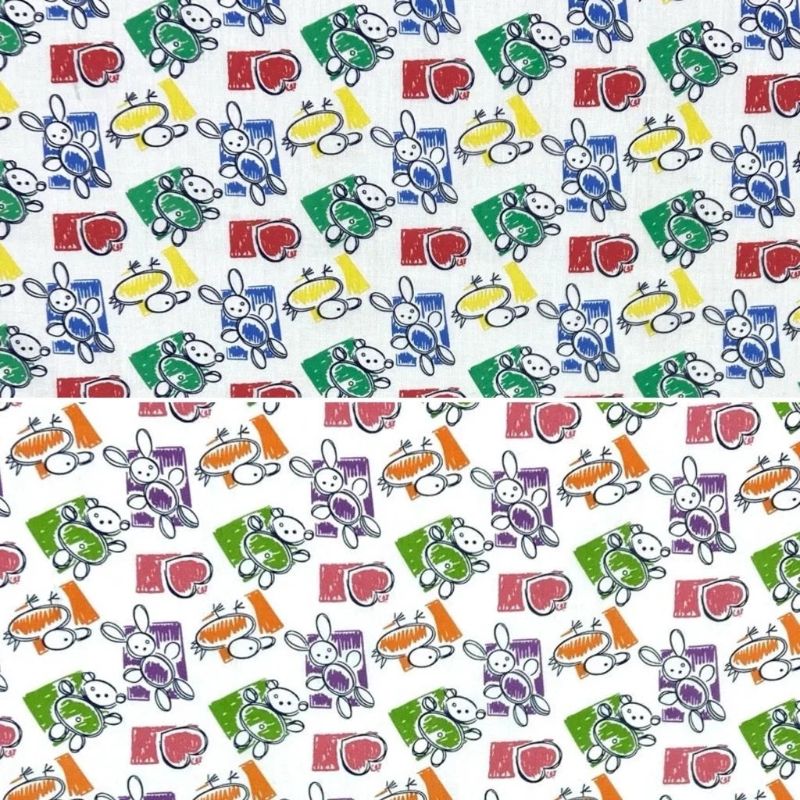 Teddy Drawings Polycotton Fabric