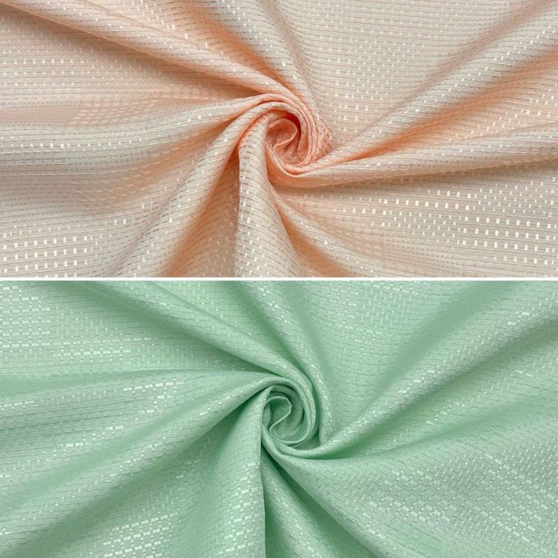 Textured Squares Extra Wide Curtain Fabric