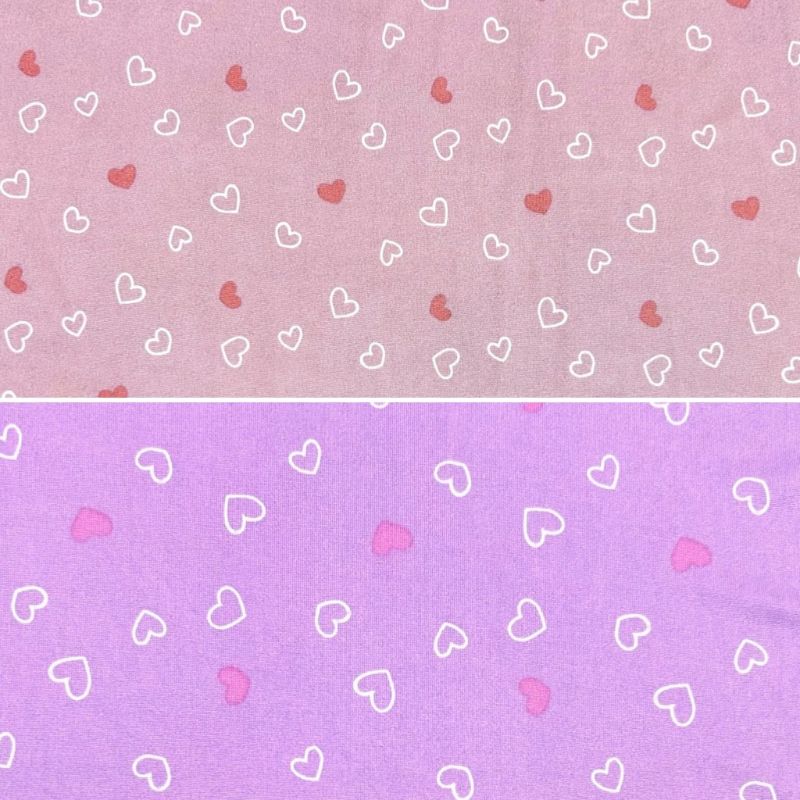 Tiny Hearts Flannel Jersey Fabric
