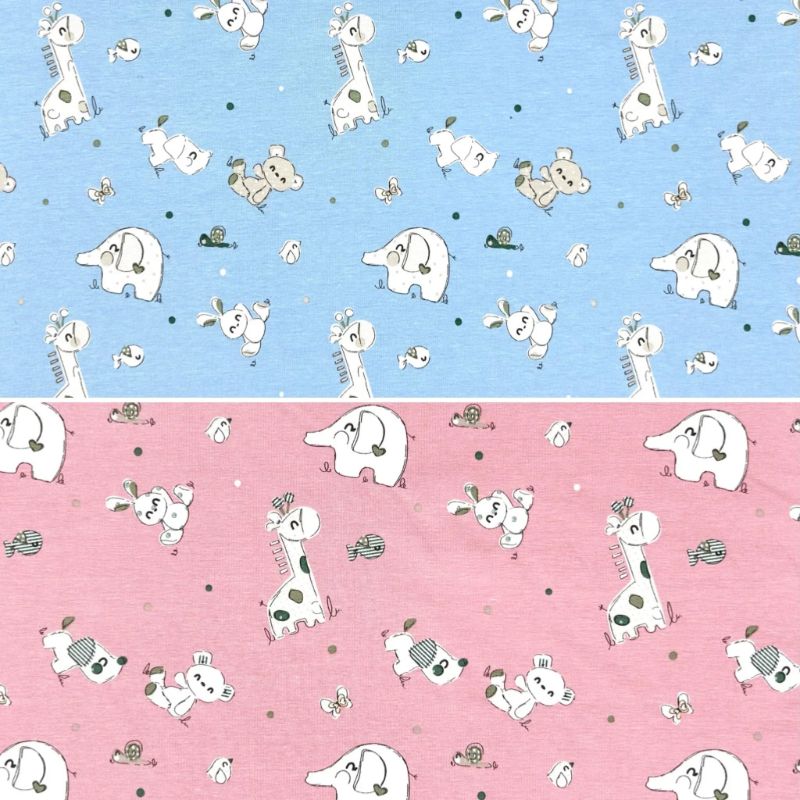Tiny Zoo Cotton Jersey Fabric
