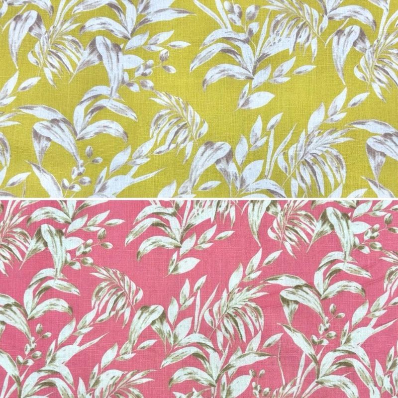 Tropical Leaves Cotton Linen Fabric