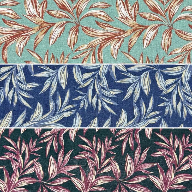 Tropical Oasis Linen Viscose Fabric