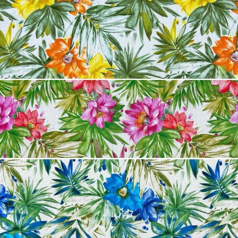 Tropical Scenery Cotton Linen Fabric