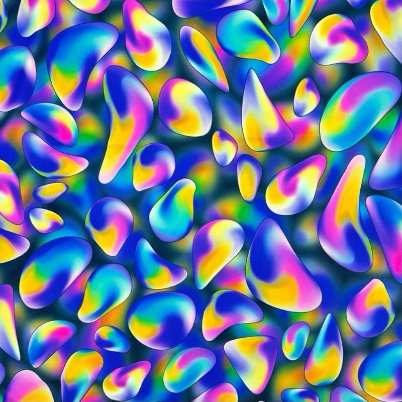 Twilight Circles Active Wear Jersey Fabric