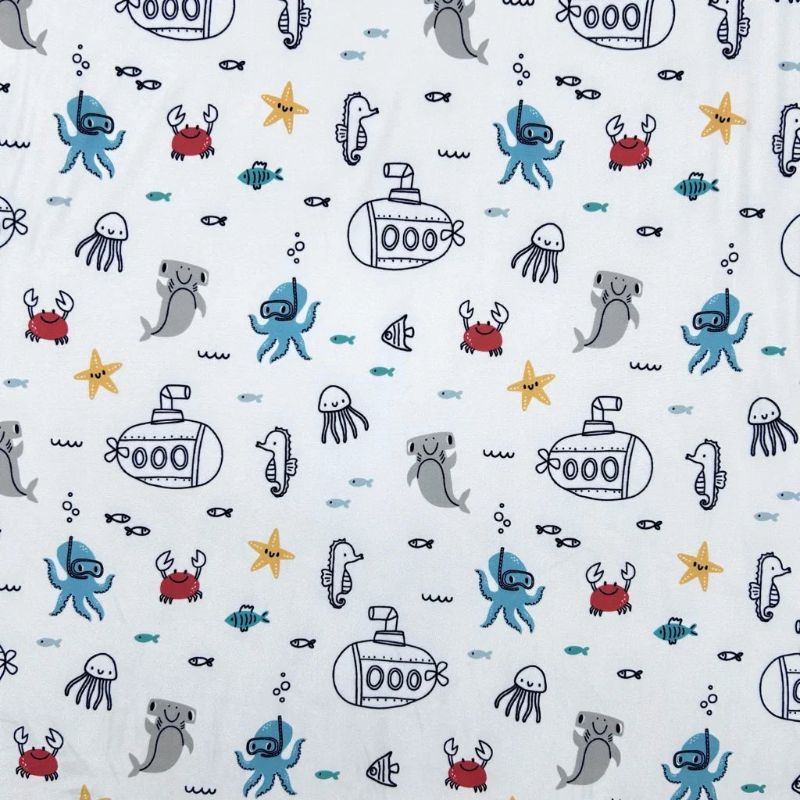 Underwater Friends Swimwear Jersey Fabric