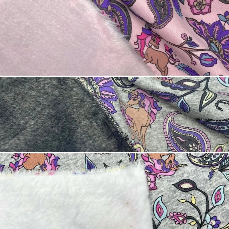 Unicorns and Paisley Sweatshirt Fabric