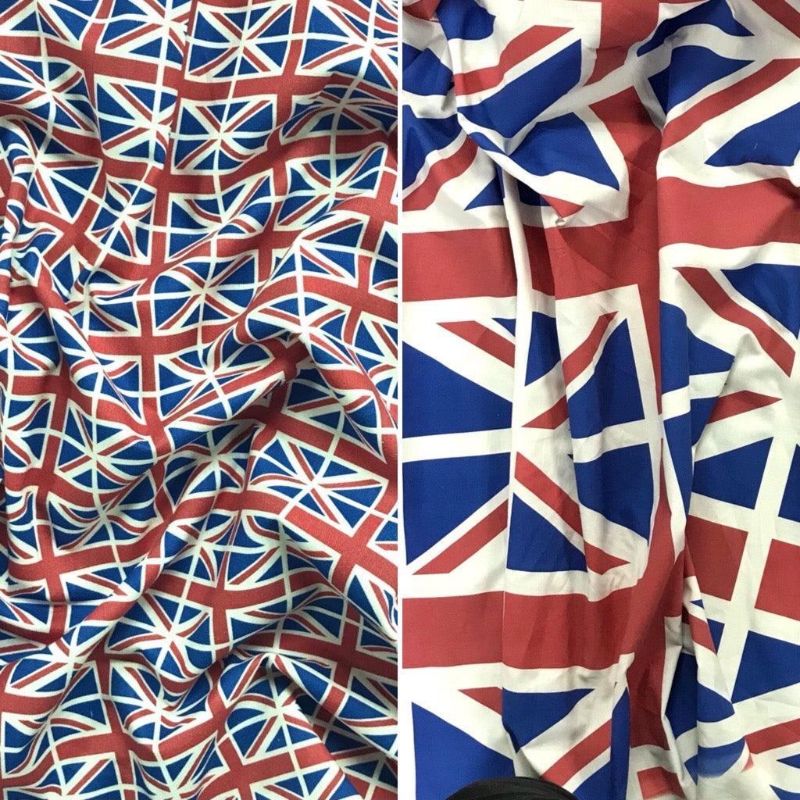 Union Jack Flag Cotton Fabric