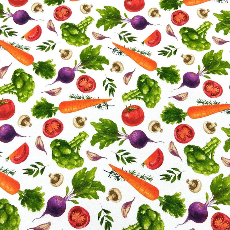 Vegetables Print Water Resistant Fabric