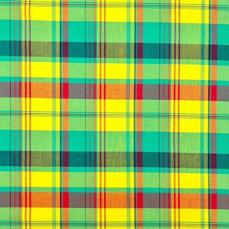Warm Glow Madras Check Cotton Fabric