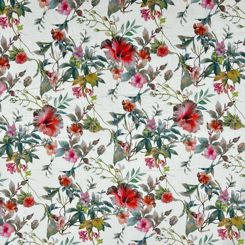 Watercolour Vine Cotton Lawn Fabric