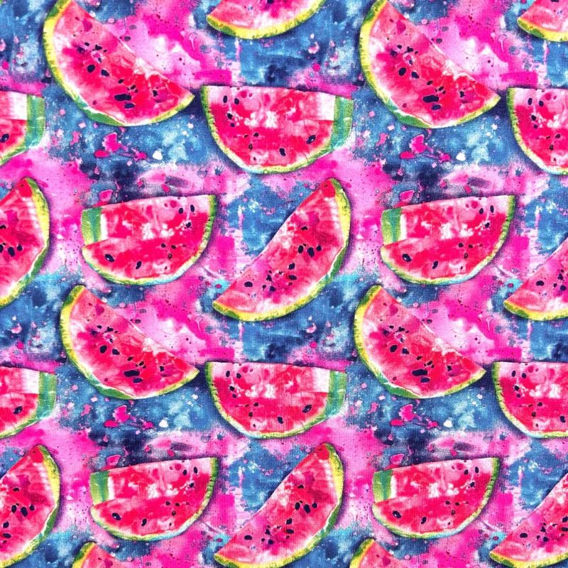 Watermelon Slice French Terry Fabric