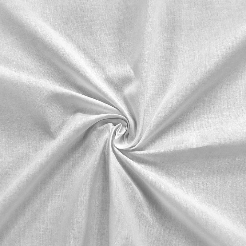 White Mercerised 100% Cotton Fabric