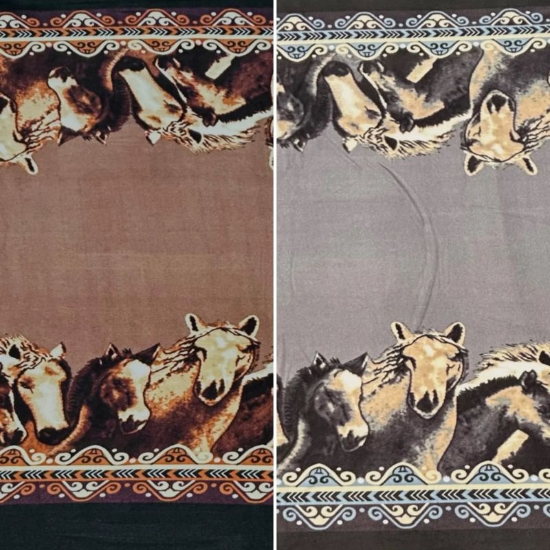 Wild Horses Anti Pill Polar Fleece Fabric