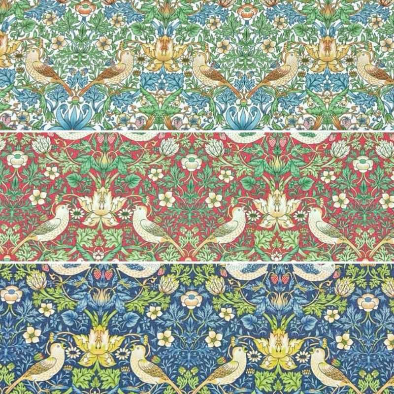 William Morris Garden Birds Water Resistant Fabric
