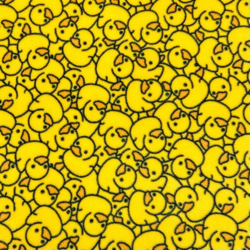 Yellow Ducks Anti Pill Polar Fleece Fabric