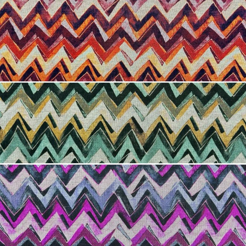 Zigzag Strikes Digital Modal-Touch Jersey Fabric