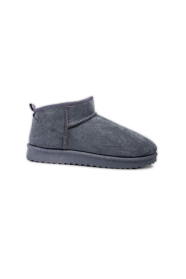Addison Grey Microfibre Low Cut Ladies Boots
