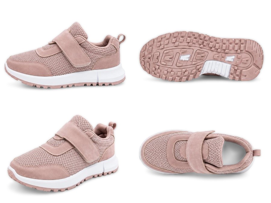 Avery Ladies Touch Fasten Duski Pink Trainers