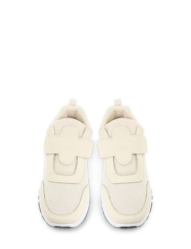 Avery Ladies Touch Fasten Light Beige Trainers