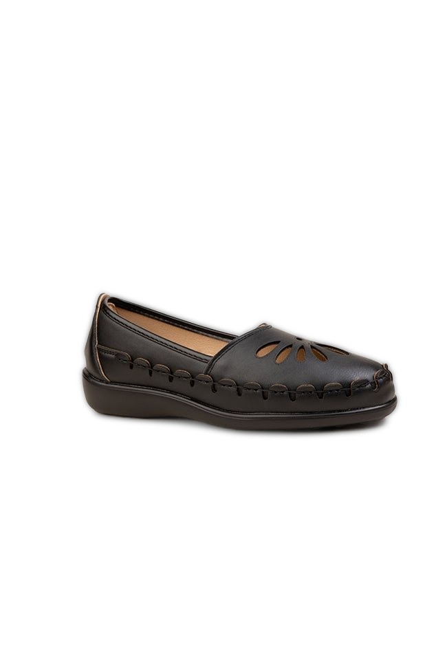 Effie Teardrop Cutout Dr. Lightfoot Ladies Casuals Black