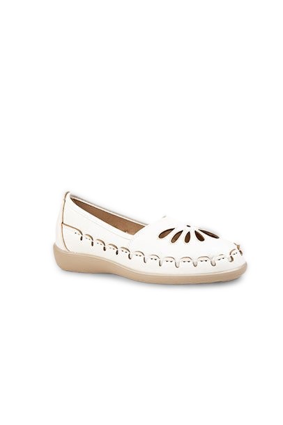 Effie Teardrop Cutout Dr. Lightfoot Ladies Casuals White