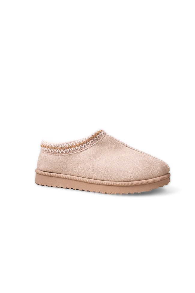 Harper Microfibre Low Cut Braid Stone Ladies Slippers