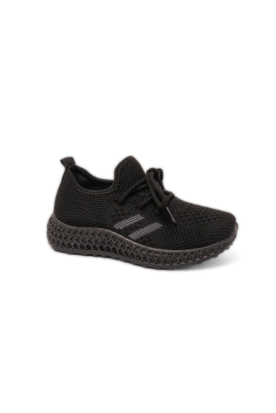 Joel Black Two Stripe Knitted Trainer