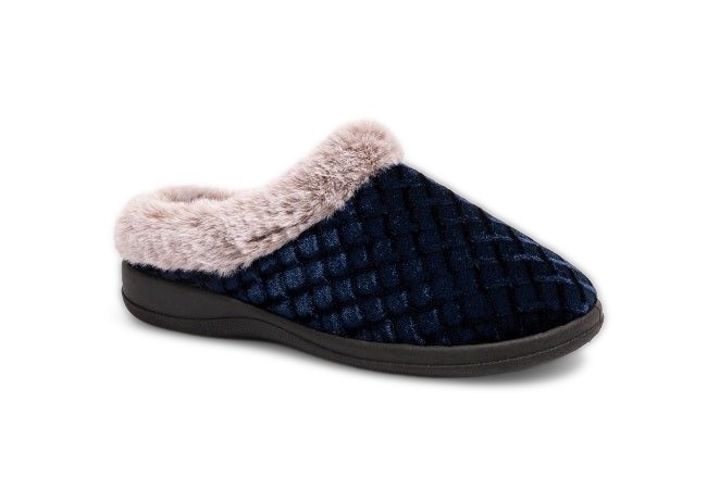Liberty Dr Lightfoot Navy Embellished Women's Slipper