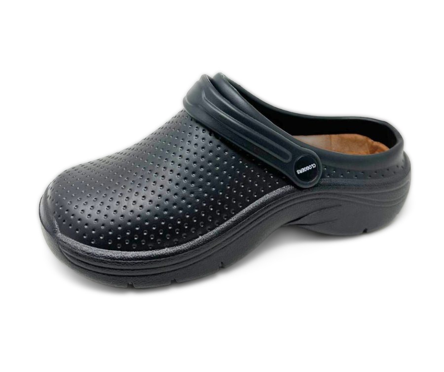 Luca Youth Full Garden Clogs Black