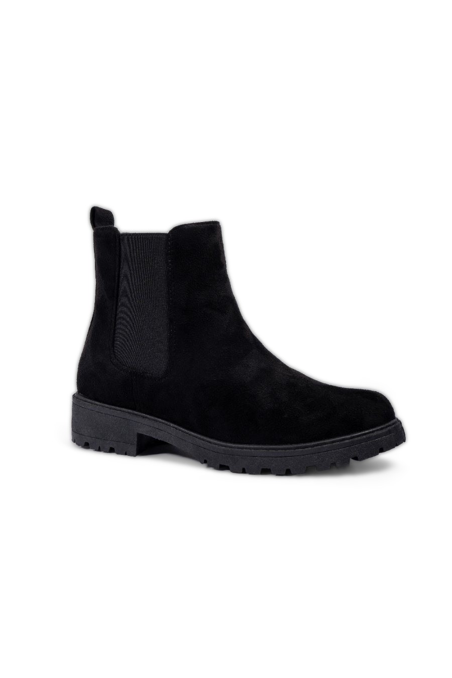 Mila Chelsea Black Microfibre Boot
