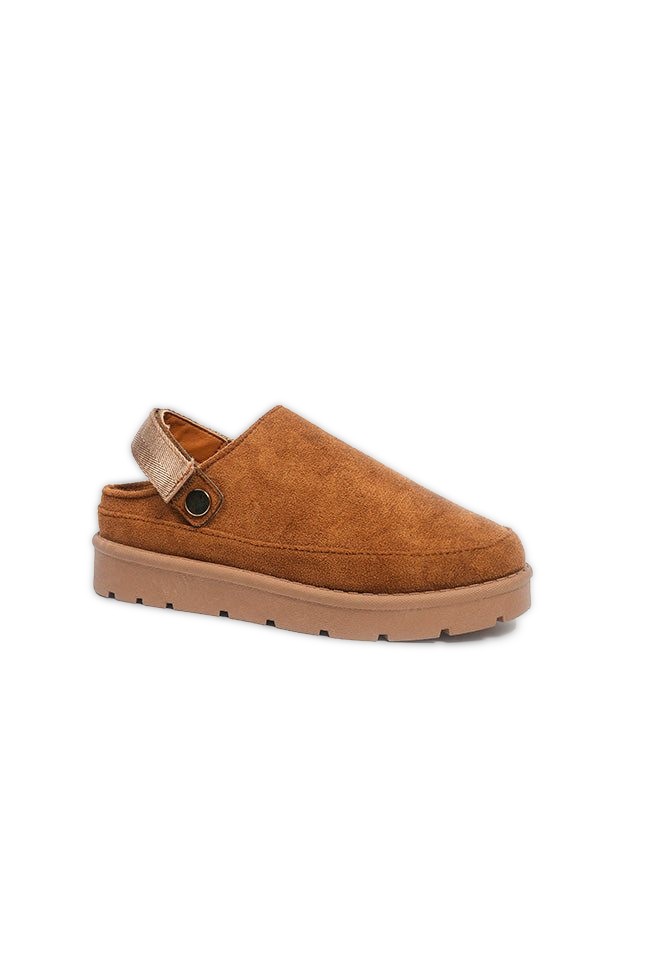 Molly Ladies Chestnut Mule Slingback Slipper