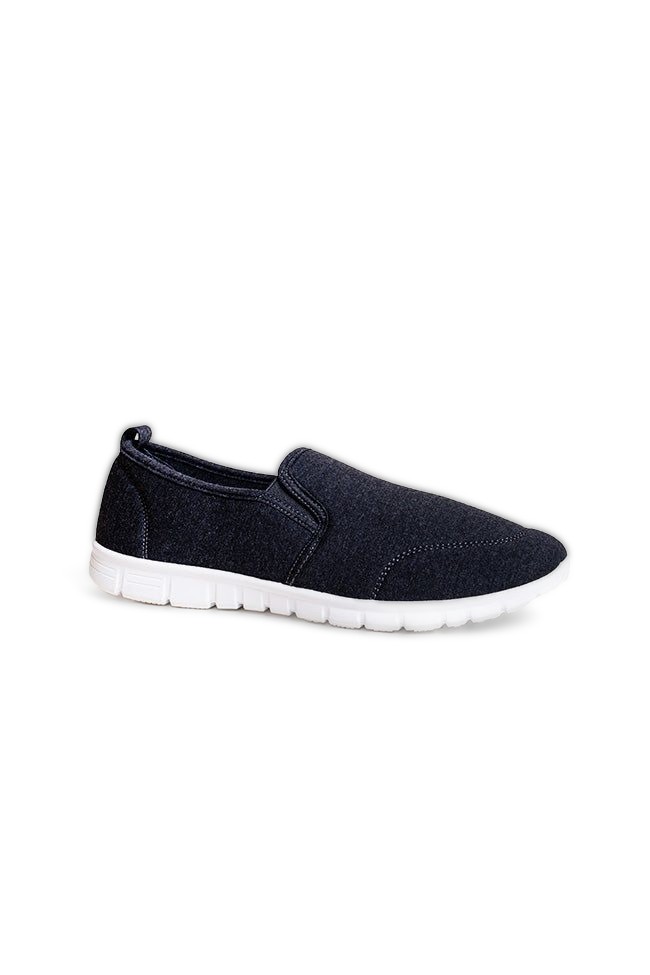Roger Men Twin Gusset Grey Slip On Canvas