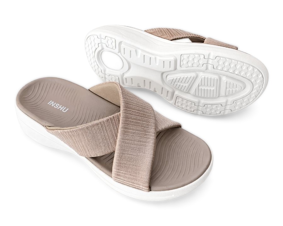 Rosie Ladies Crossover Champagne Sandal