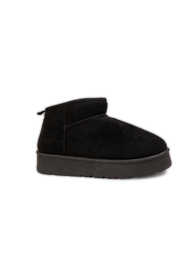 Scarlet Ladies Platform Low Cut Ankle Boot Black