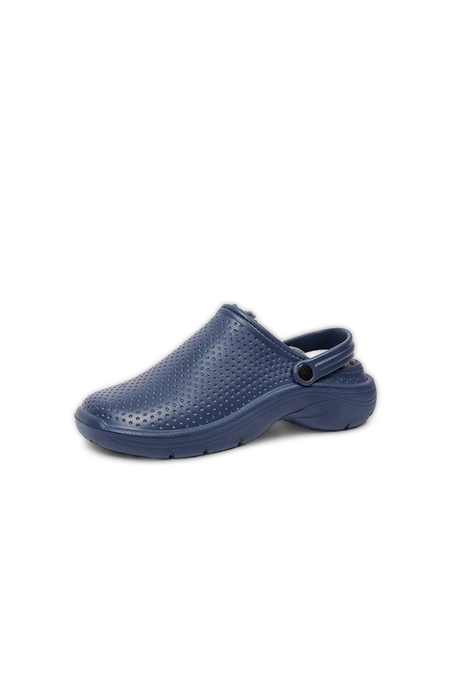 Wyatt Men Fur Lined Full Garden Clog Navy UK7-11