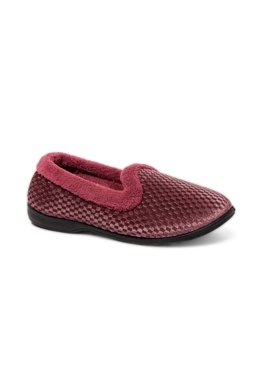 Zoe Heather Shimmer Fur Collar Slipper Dr Lightfoot Memory Foam